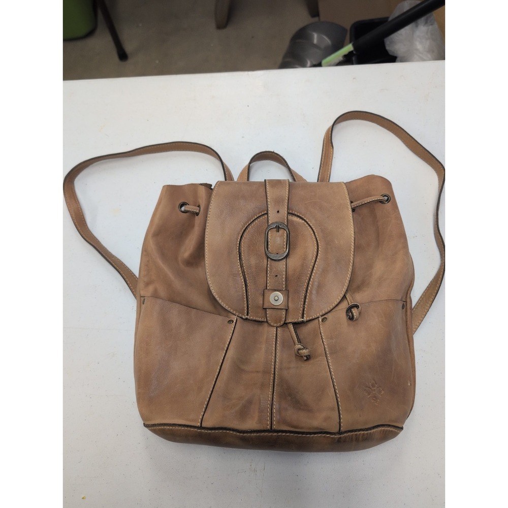 Patricia Nash Leather Backpack Purse Brown Distressed Vintage Boho Satchel Bag